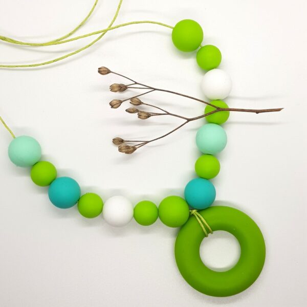 Silikonové limetkové korále