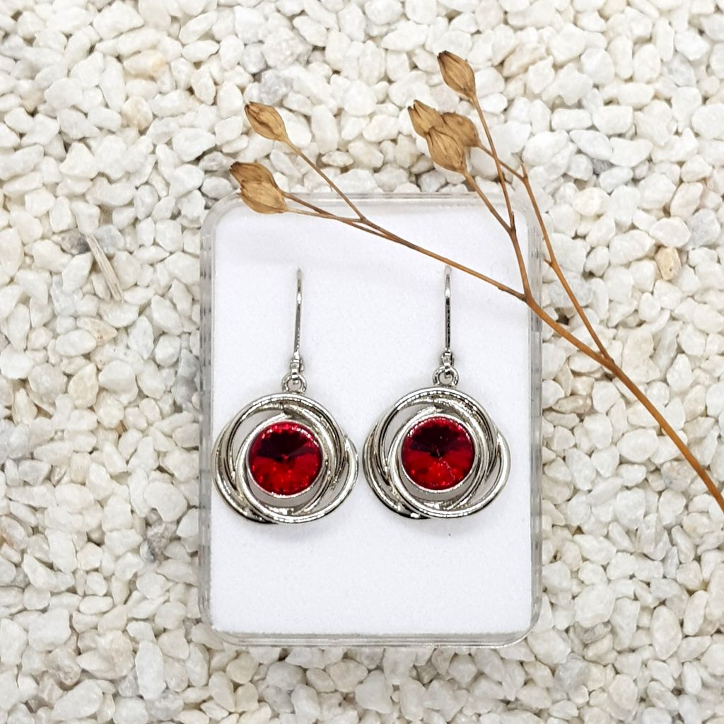 Náušnice hnízdečko červené