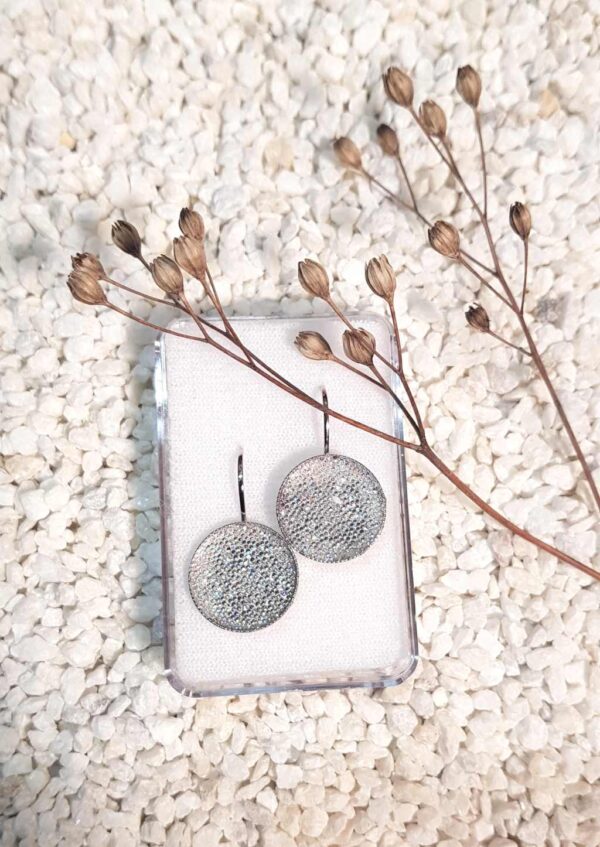 Náušnice krystal kruhy