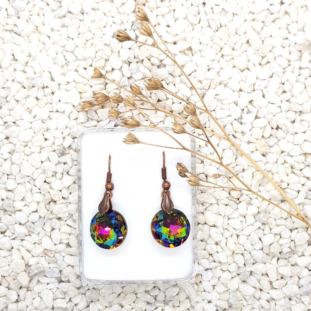 Barevné kulaté náušnice