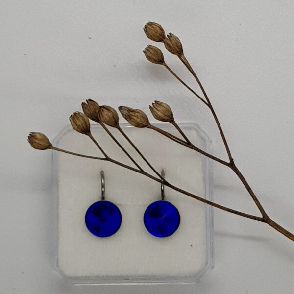 Náušnice modré rivoli