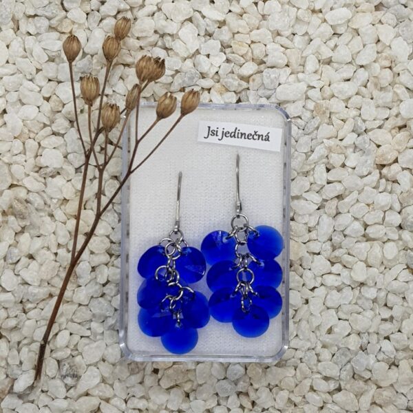 Modré rybízkové náušnice