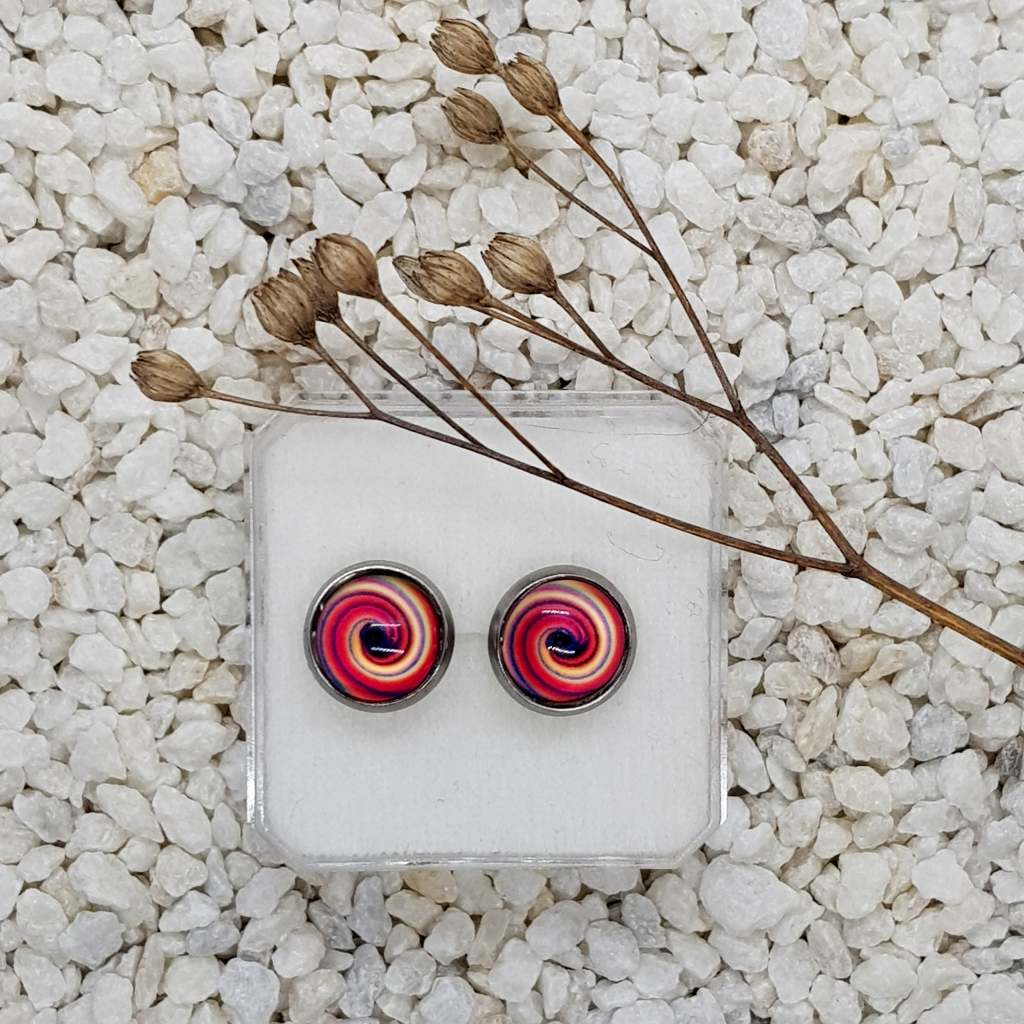 Náušnice mandaly spirála růžové