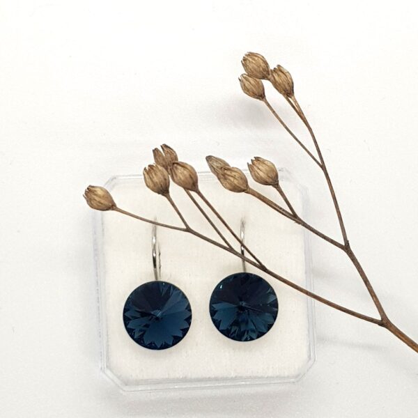 Kulaté náušnice modrošedé