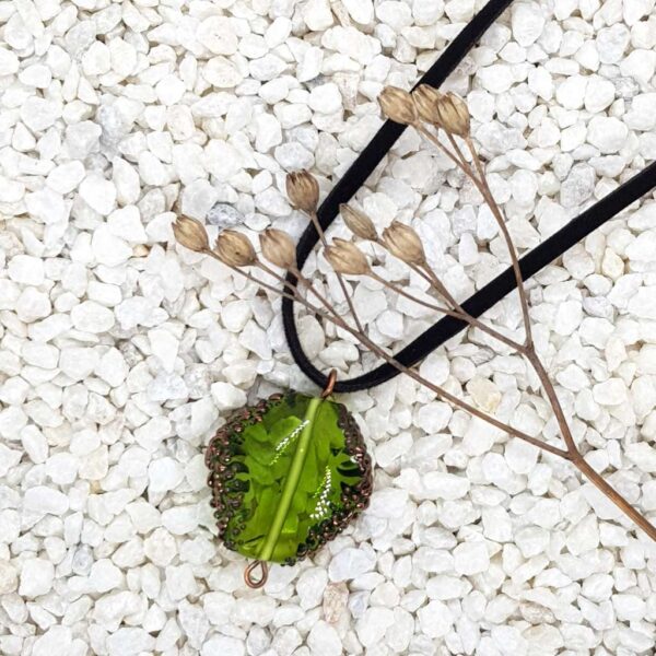 Olivovězelený skleněný...