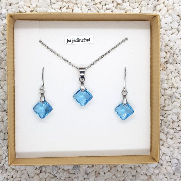 Čtvercová souprava modrá