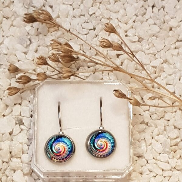 Náušnice spirály barevné