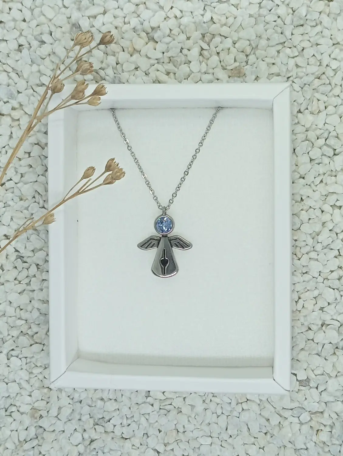 Andělský řetízek s kamínkem Swarovski